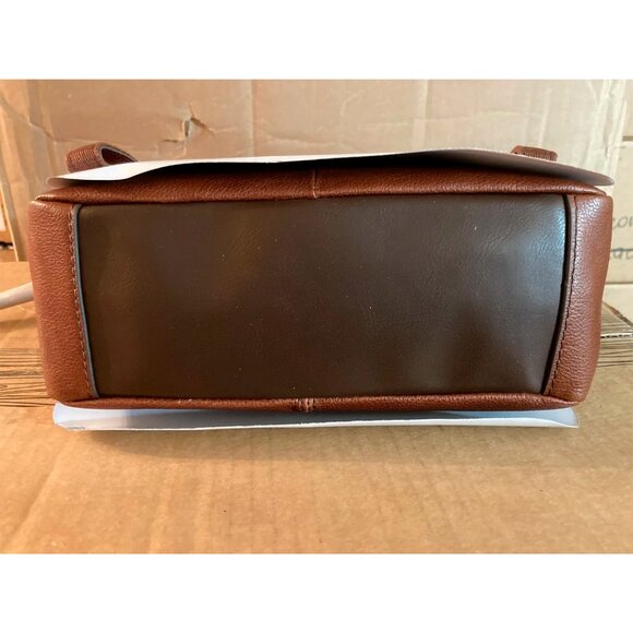 S NWB Fossil Claire Brandy Leather Backpack SHB1932213 Brown $195